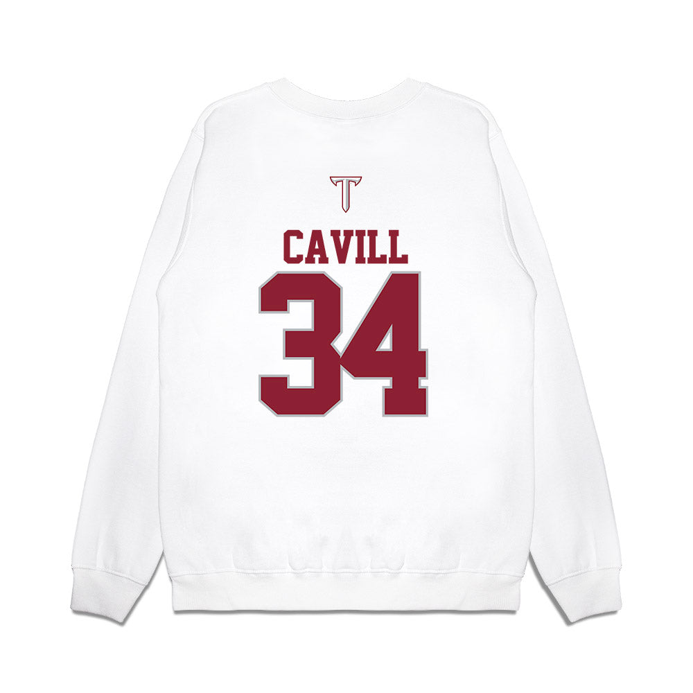 Troy - NCAA Baseball : Blake Cavill - USA Raglan Premium Crewneck Sweatshirt-1