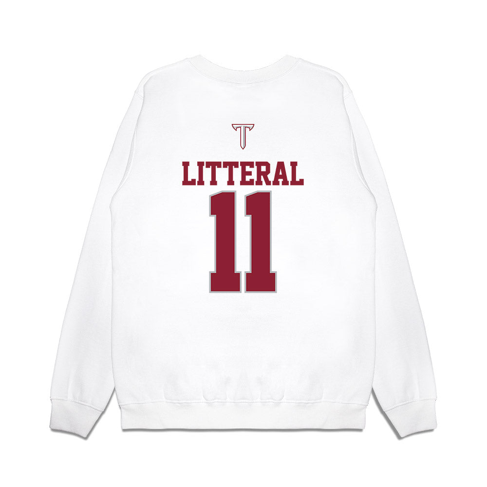 Troy - NCAA Baseball : Lucas Litteral - USA Raglan Premium Crewneck Sweatshirt-1