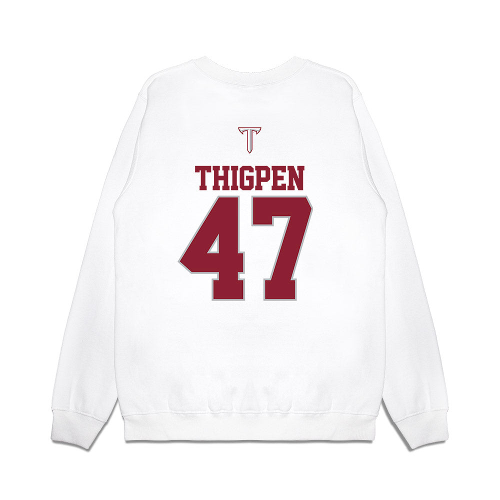 Troy - NCAA Baseball : Noah Thigpen - USA Raglan Premium Crewneck Sweatshirt-1