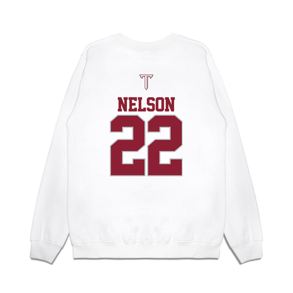 Troy - NCAA Baseball : Drew Nelson - USA Raglan Premium Crewneck Sweatshirt-1