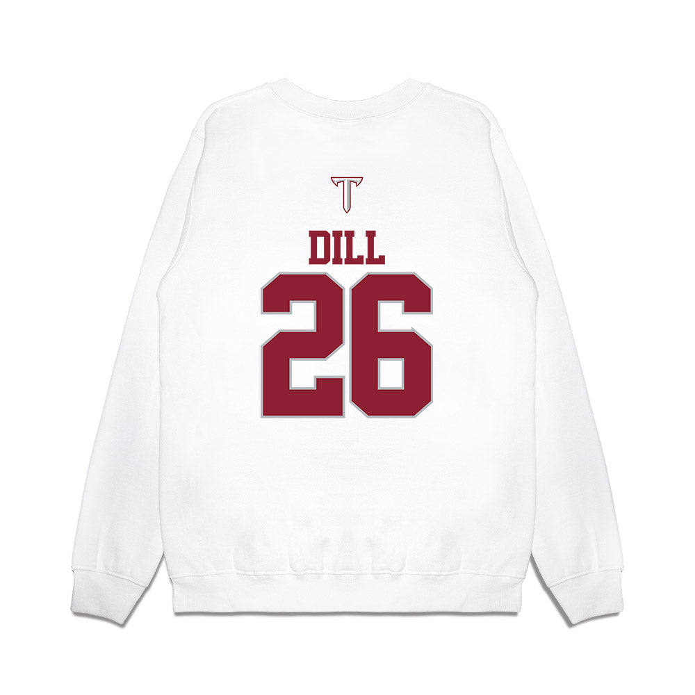Troy - NCAA Baseball : Matthew Dill - USA Raglan Premium Crewneck Sweatshirt-1