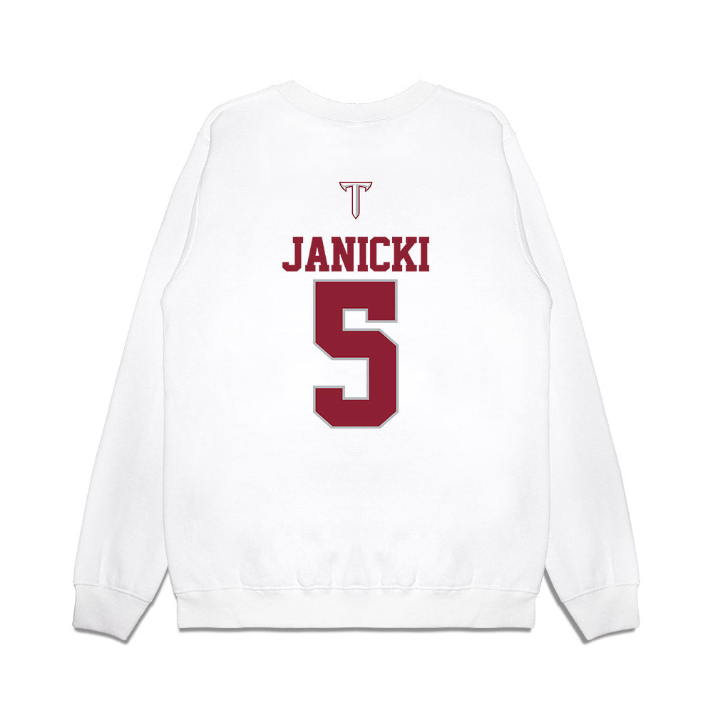 Troy - NCAA Baseball : James Janicki - USA Raglan Premium Crewneck Sweatshirt-1