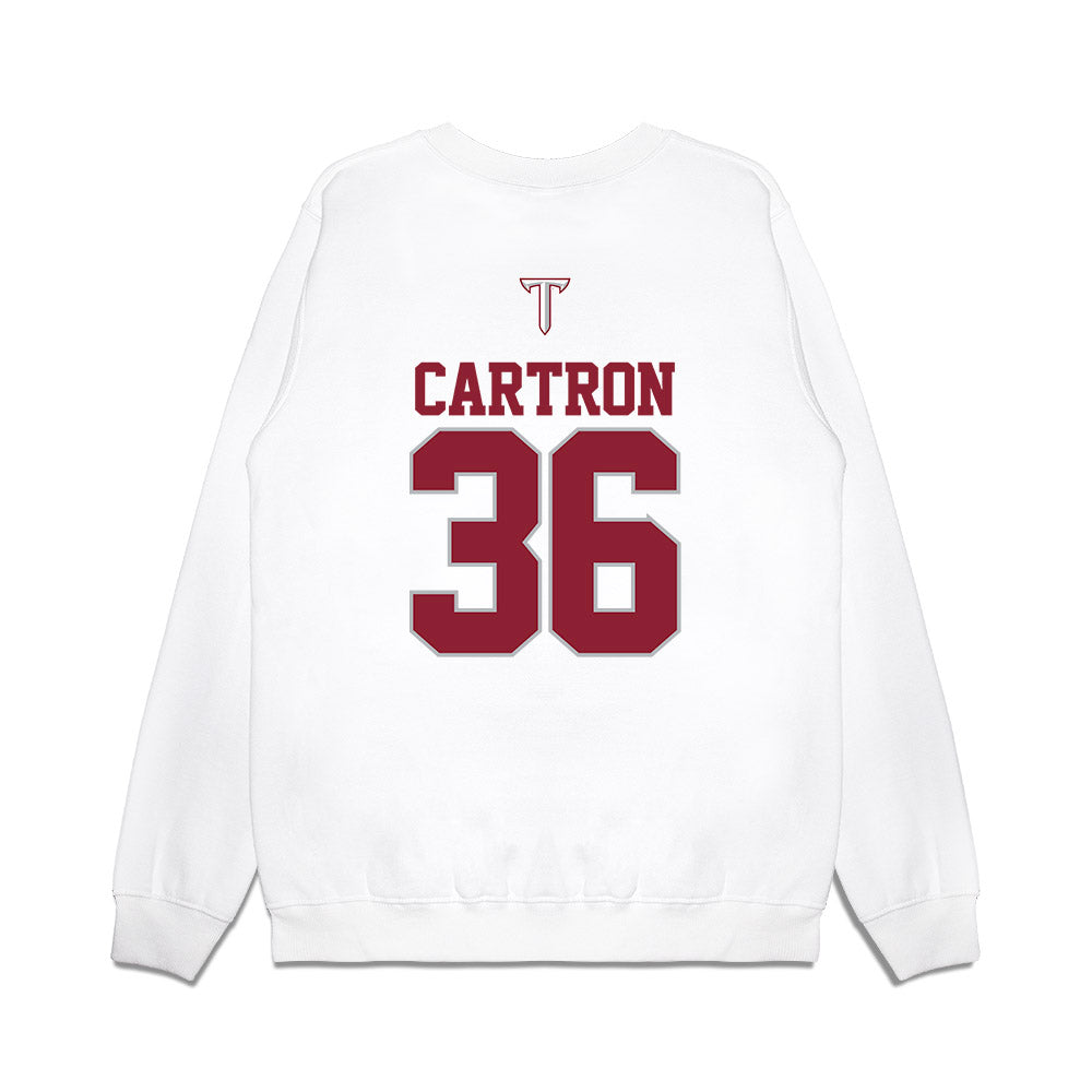 Troy - NCAA Baseball : Chase Cartron - USA Raglan Premium Crewneck Sweatshirt-1