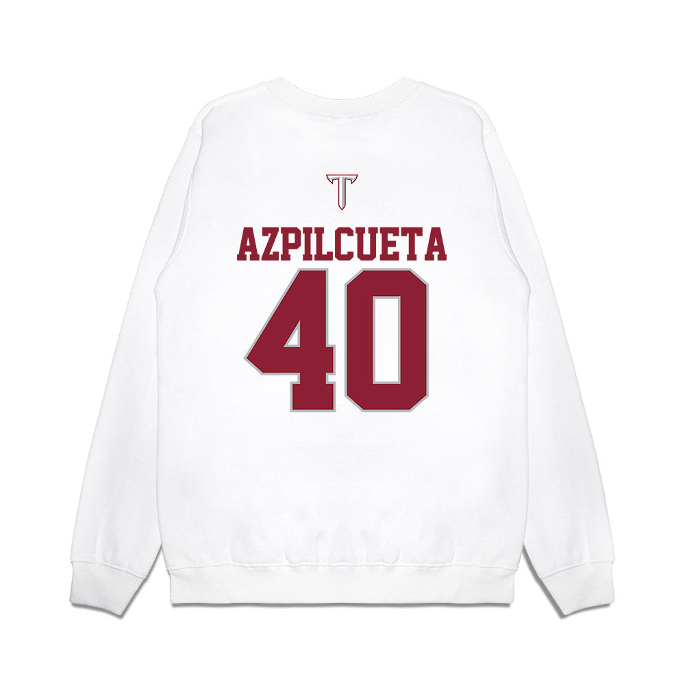 Troy - NCAA Baseball : Nico Azpilcueta - USA Raglan Premium Crewneck Sweatshirt-1