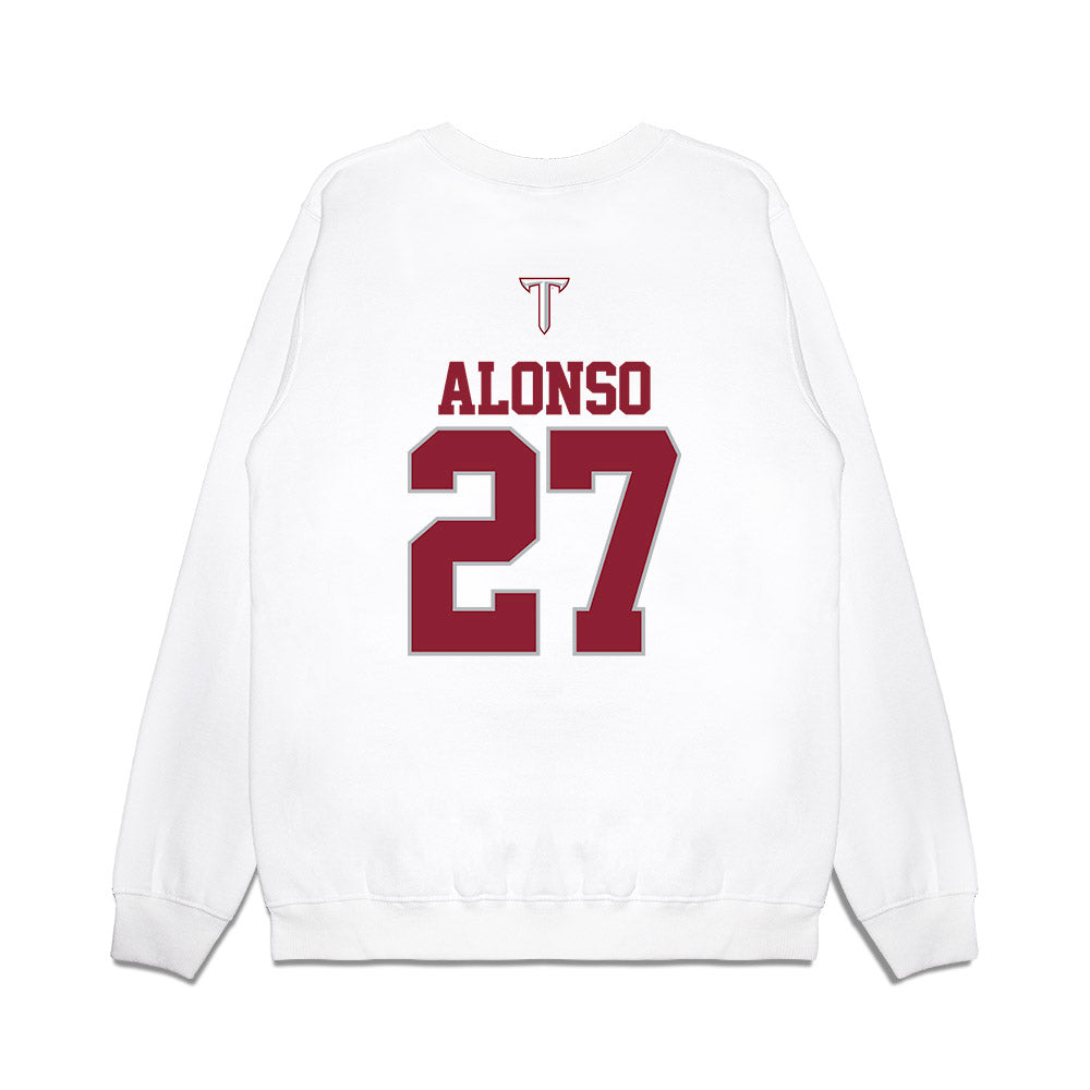 Troy - NCAA Baseball : Dylan Alonso - USA Raglan Premium Crewneck Sweatshirt-1