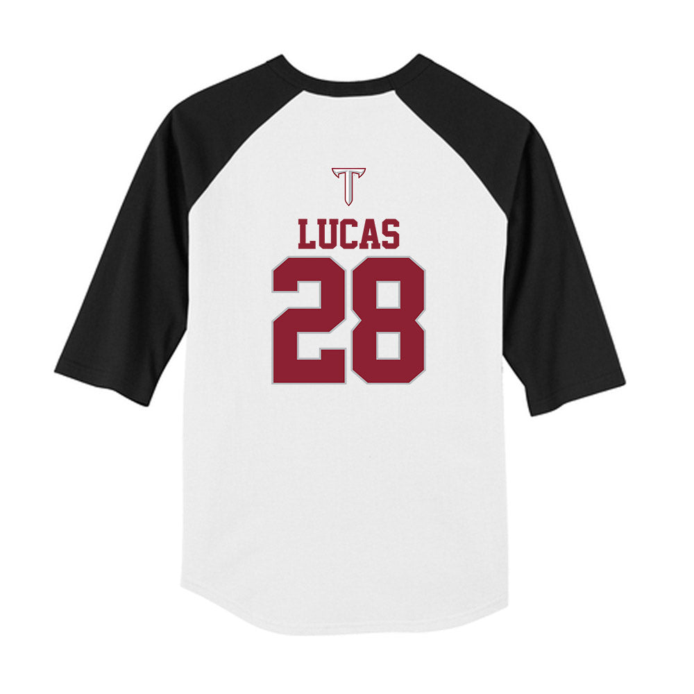 Troy - NCAA Baseball : Jackson Lucas - USA Raglan Youth Raglan T-Shirt-1