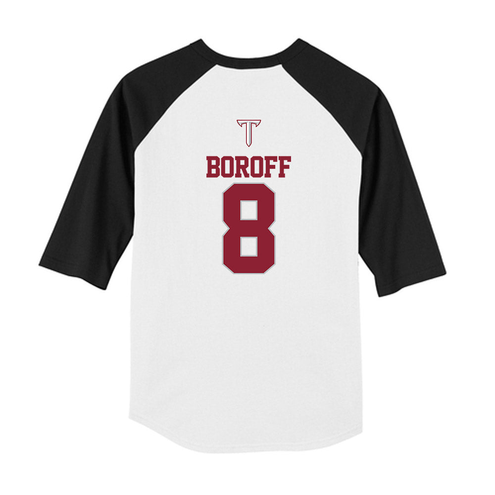 Troy - NCAA Baseball : Jabe Boroff - USA Raglan Youth Raglan T-Shirt-1