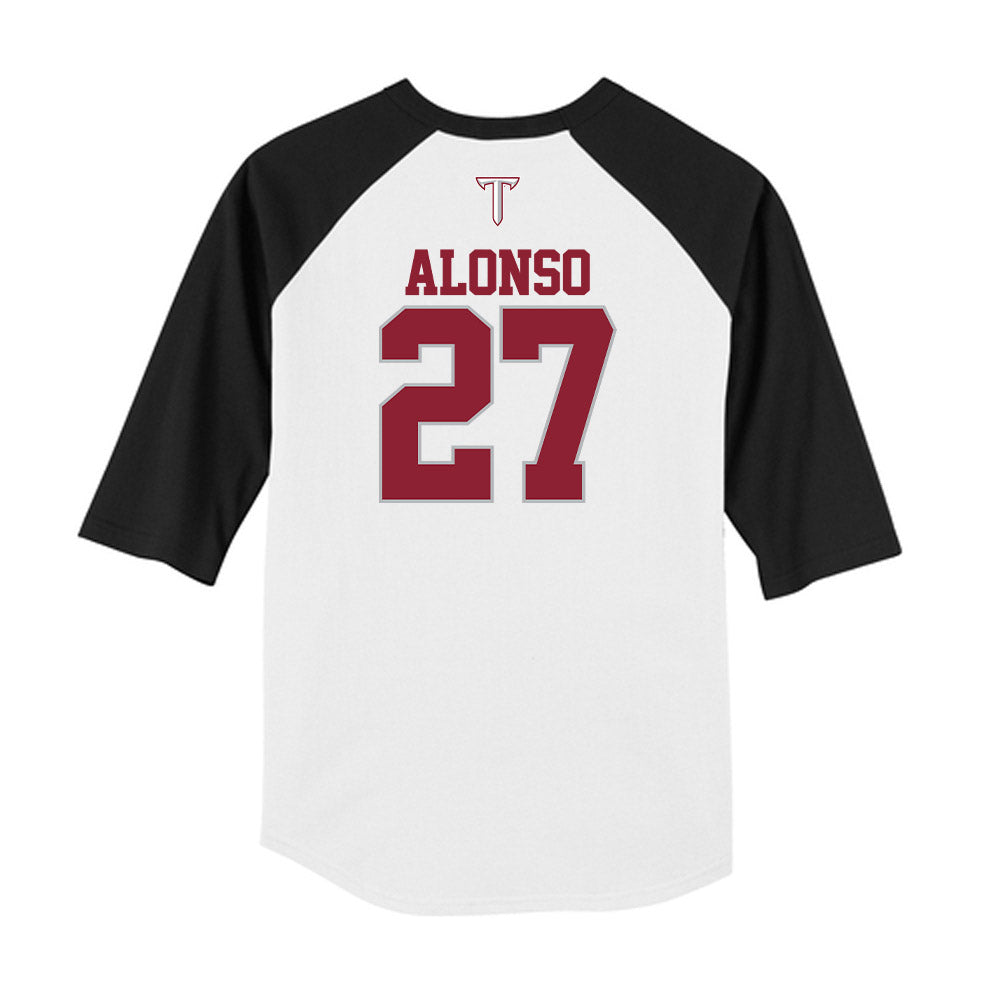 Troy - NCAA Baseball : Dylan Alonso - USA Raglan Raglan Shirt-1