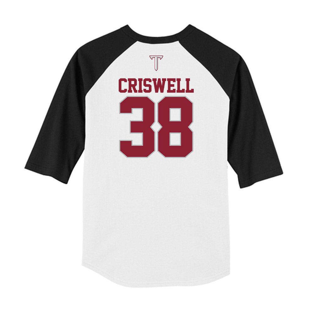 Troy - NCAA Baseball : Nate Criswell - USA Raglan Raglan Shirt-1