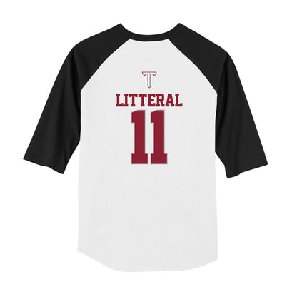 Troy - NCAA Baseball : Lucas Litteral - USA Raglan Youth Raglan T-Shirt-1