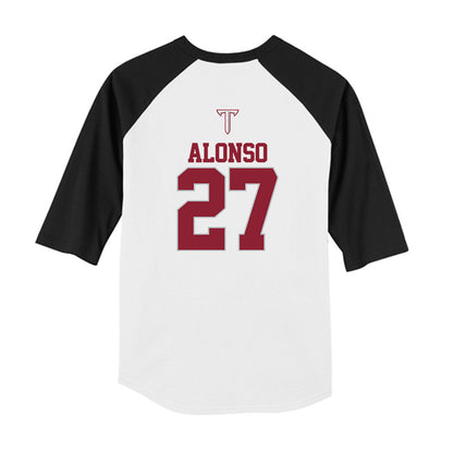 Troy - NCAA Baseball : Dylan Alonso - USA Raglan Youth Raglan T-Shirt-1