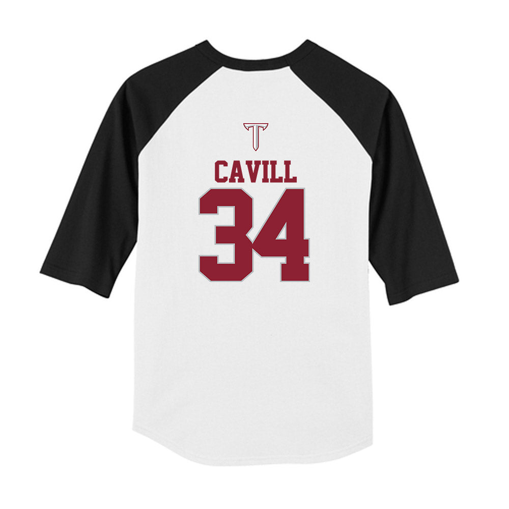 Troy - NCAA Baseball : Blake Cavill - USA Raglan Youth Raglan T-Shirt-1
