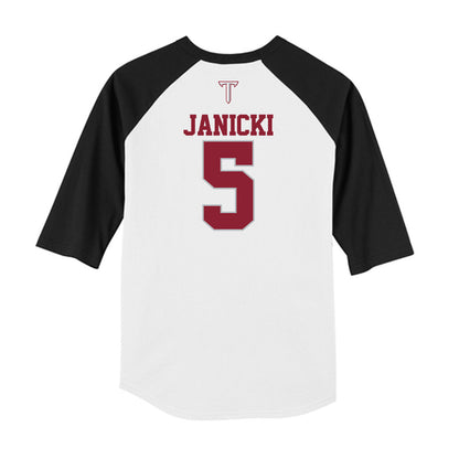 Troy - NCAA Baseball : James Janicki - USA Raglan Raglan Shirt-1