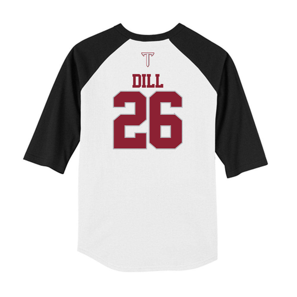 Troy - NCAA Baseball : Matthew Dill - USA Raglan Raglan Shirt-1