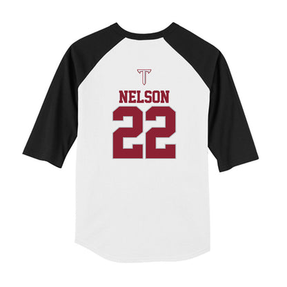 Troy - NCAA Baseball : Drew Nelson - USA Raglan Youth Raglan T-Shirt-1