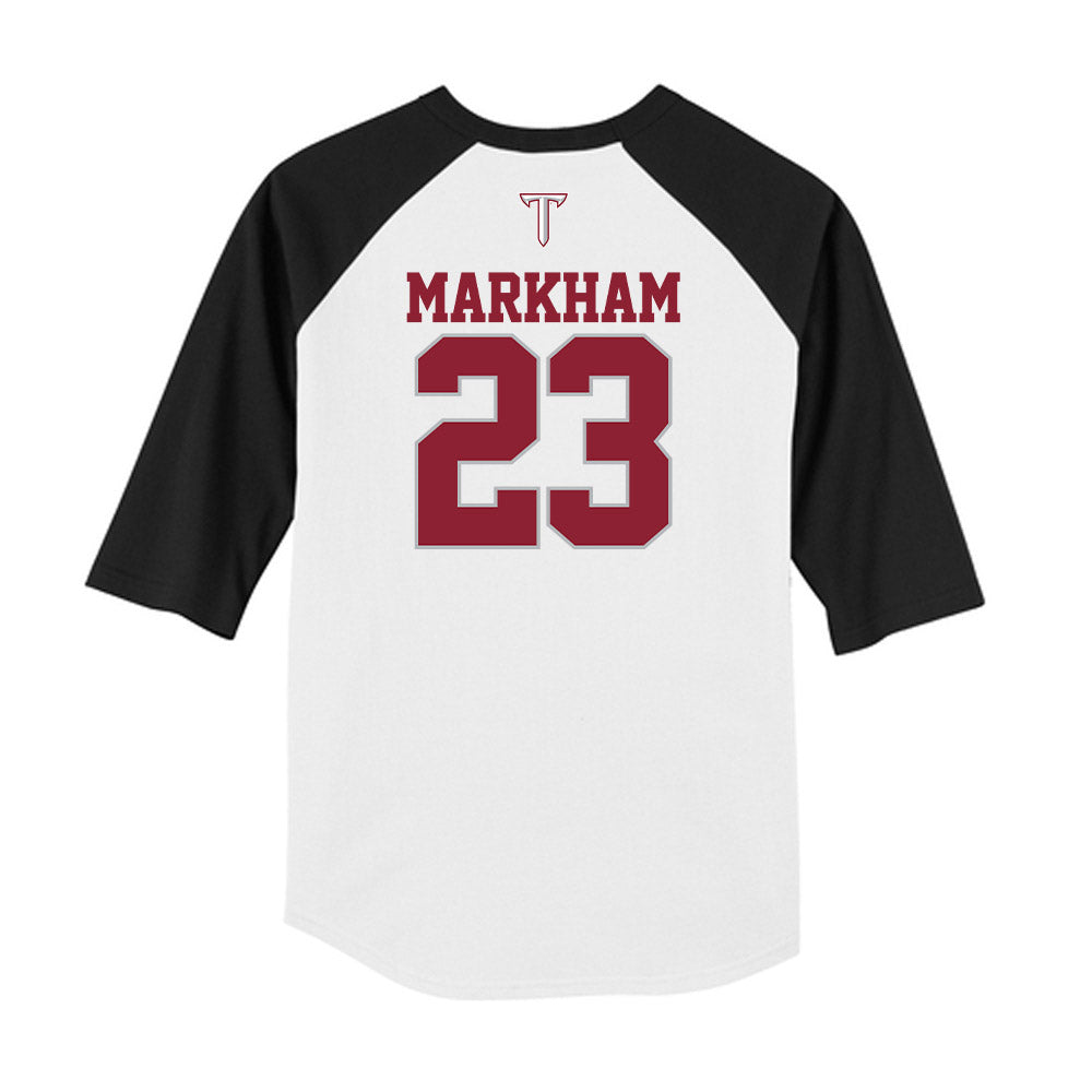 Troy - NCAA Baseball : Houston Markham - USA Raglan Raglan Shirt-1