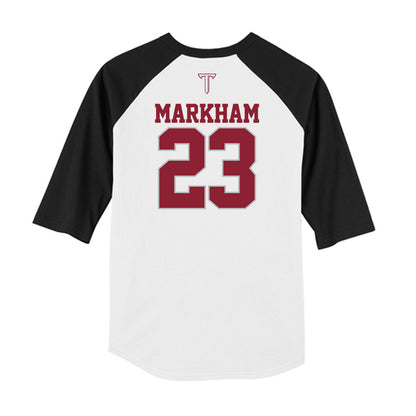 Troy - NCAA Baseball : Houston Markham - USA Raglan Raglan Shirt-1