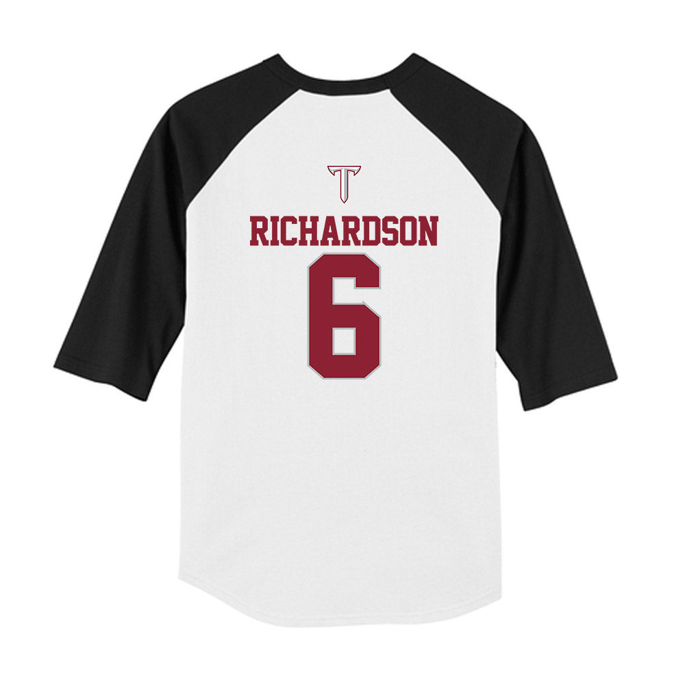 Troy - NCAA Baseball : Brady Richardson - USA Raglan Youth Raglan T-Shirt-1