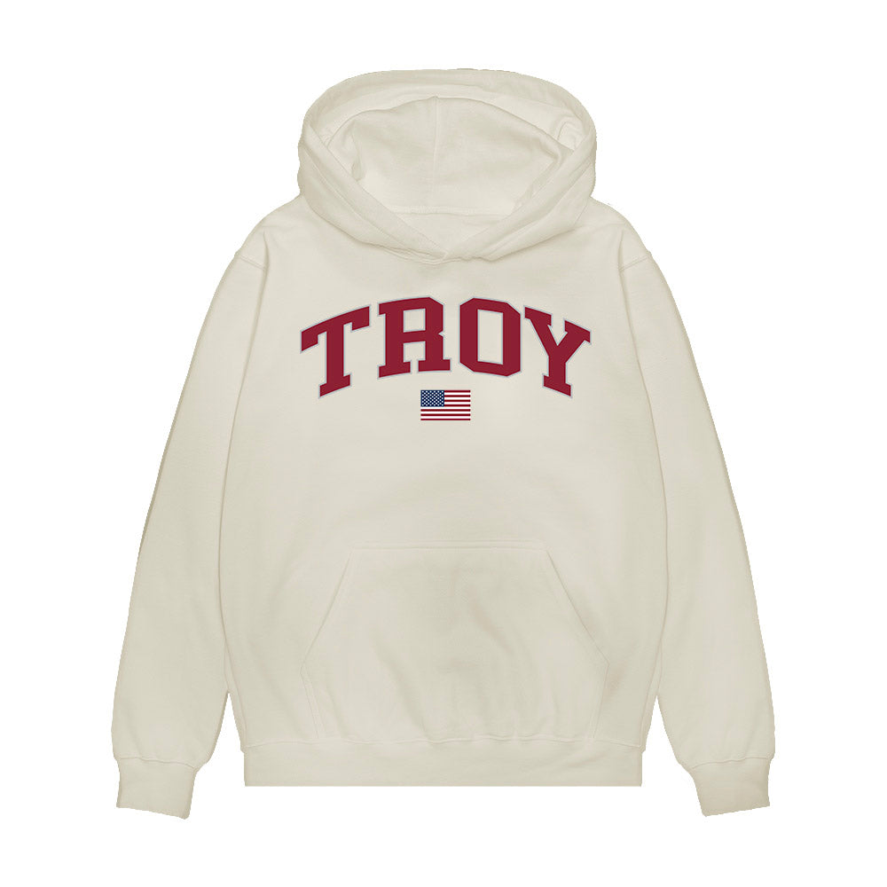 Troy - NCAA Baseball : Jackson Lucas - USA Raglan Premium Hooded Sweatshirt-0