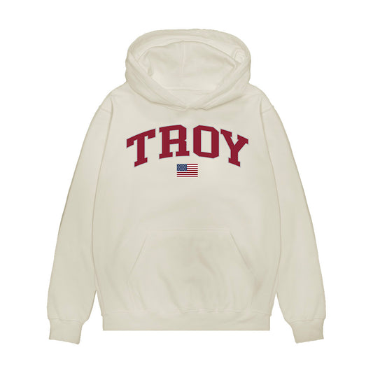 Troy - NCAA Baseball : Sean Darnell - USA Raglan Premium Hooded Sweatshirt-0