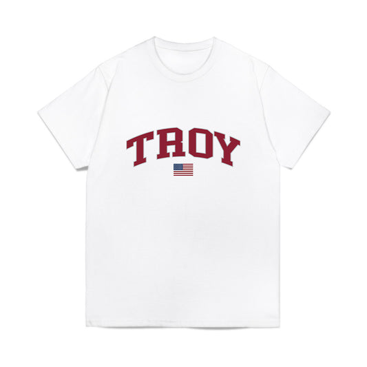Troy - NCAA Baseball : Blake Cavill - USA Raglan Comfort Colors T-Shirt-0