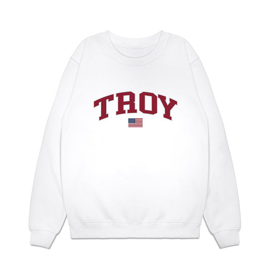 Troy - NCAA Baseball : Noah Thigpen - USA Raglan Premium Crewneck Sweatshirt-0