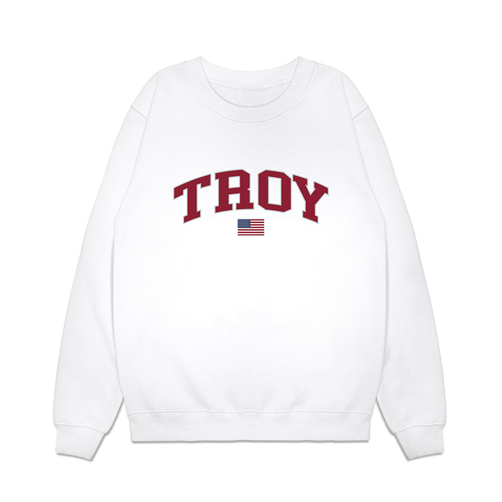 Troy - NCAA Baseball : Nico Azpilcueta - USA Raglan Premium Crewneck Sweatshirt-0