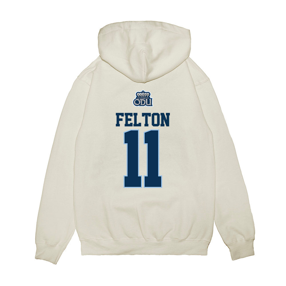 Old Dominion - NCAA Baseball : Nick Felton - USA Raglan Premium Hooded Sweatshirt-1