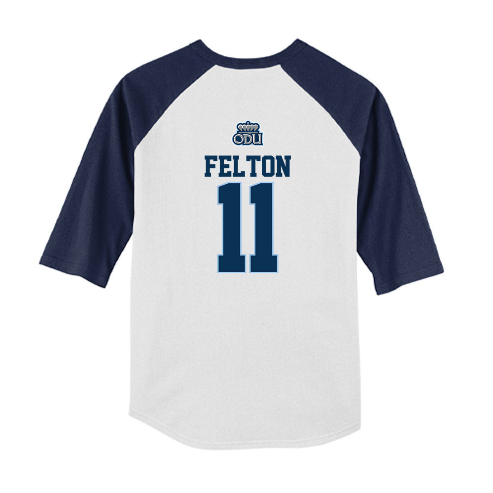Old Dominion - NCAA Baseball : Nick Felton - USA Raglan Youth Raglan T-Shirt-1