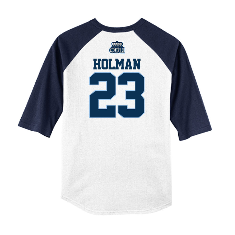 Old Dominion - NCAA Baseball : Evan Holman - USA Raglan Raglan Shirt-1