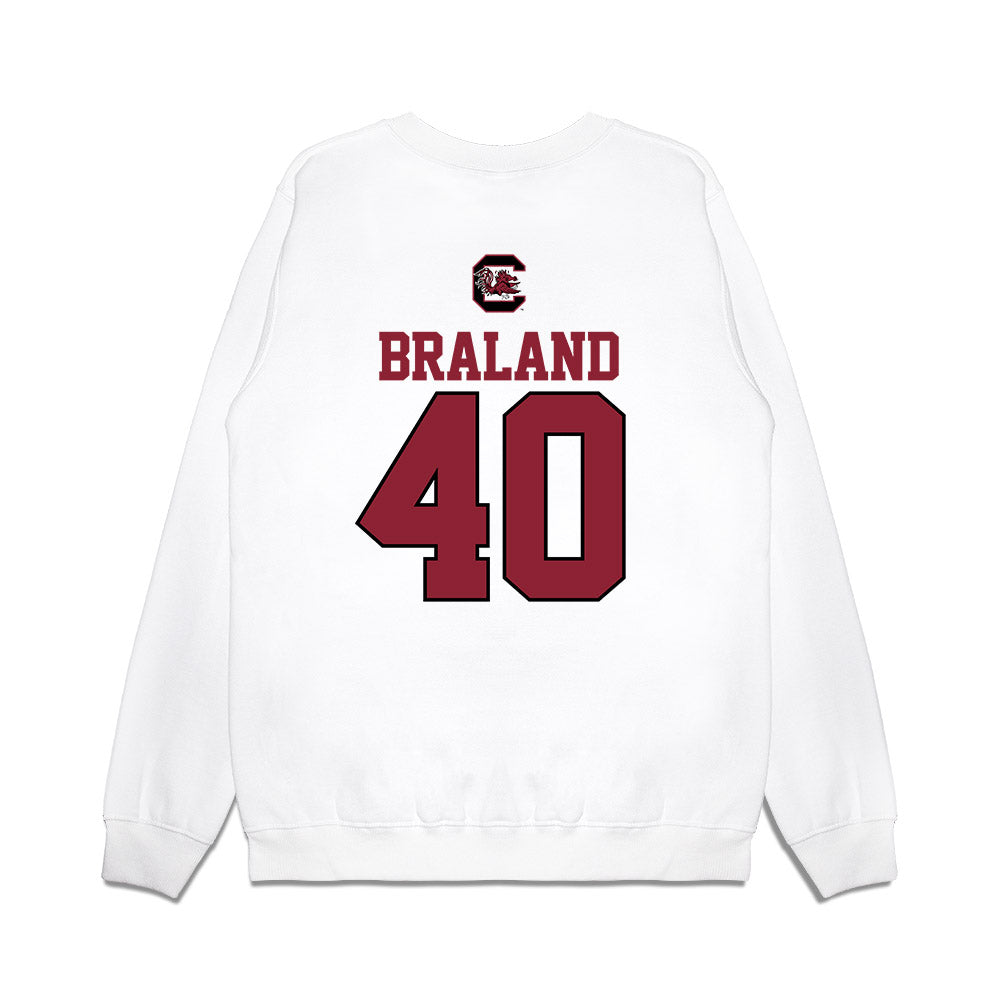 South Carolina - NCAA Baseball : Gavin Braland - USA Premium Crewneck Sweatshirt-1