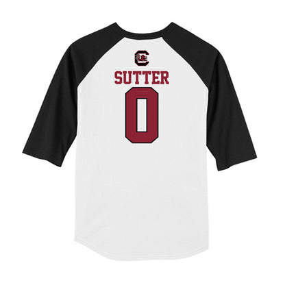 South Carolina - NCAA Baseball : Logan Sutter - USA Raglan Shirt-1