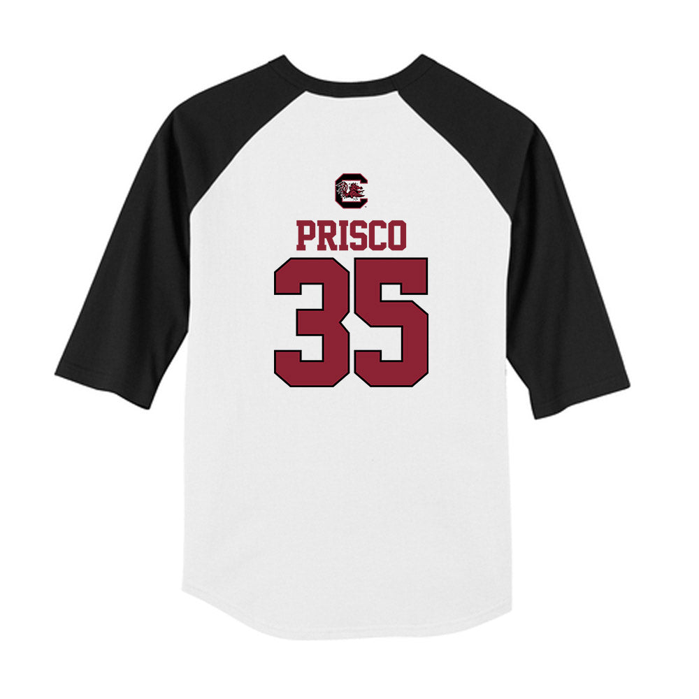 South Carolina - NCAA Baseball : Logan Prisco - USA Youth Raglan T-Shirt-1