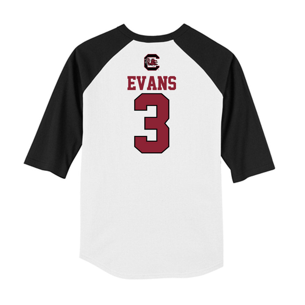 South Carolina - NCAA Baseball : Patrick Evans - USA Raglan Shirt-1
