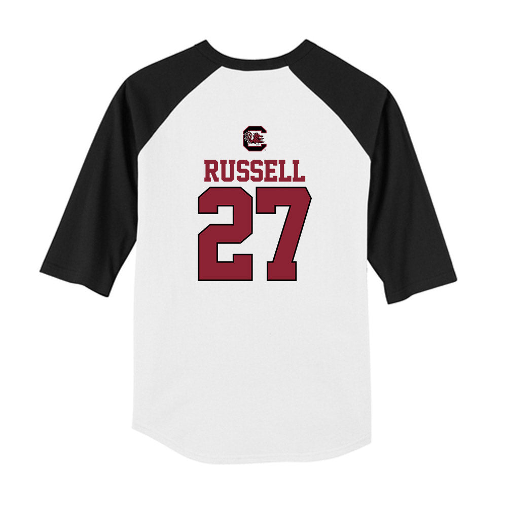 South Carolina - NCAA Baseball : Zach Russell - USA Youth Raglan T-Shirt-1