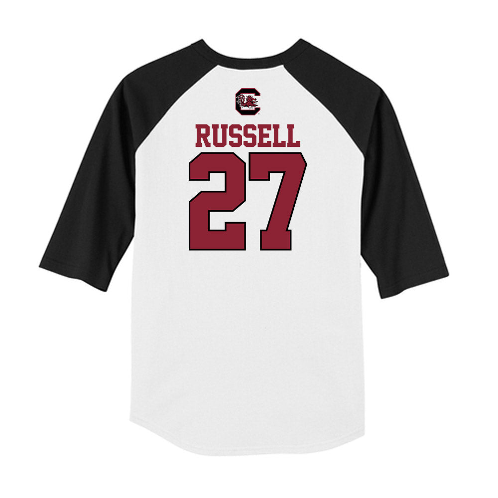 South Carolina - NCAA Baseball : Zach Russell - USA Raglan Shirt-1