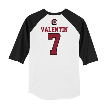 South Carolina - NCAA Baseball : Alex Valentin - USA Raglan Shirt-1