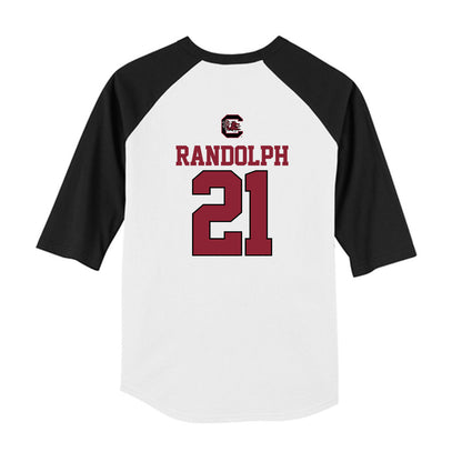 South Carolina - NCAA Baseball : Jake Randolph - USA Youth Raglan T-Shirt-1