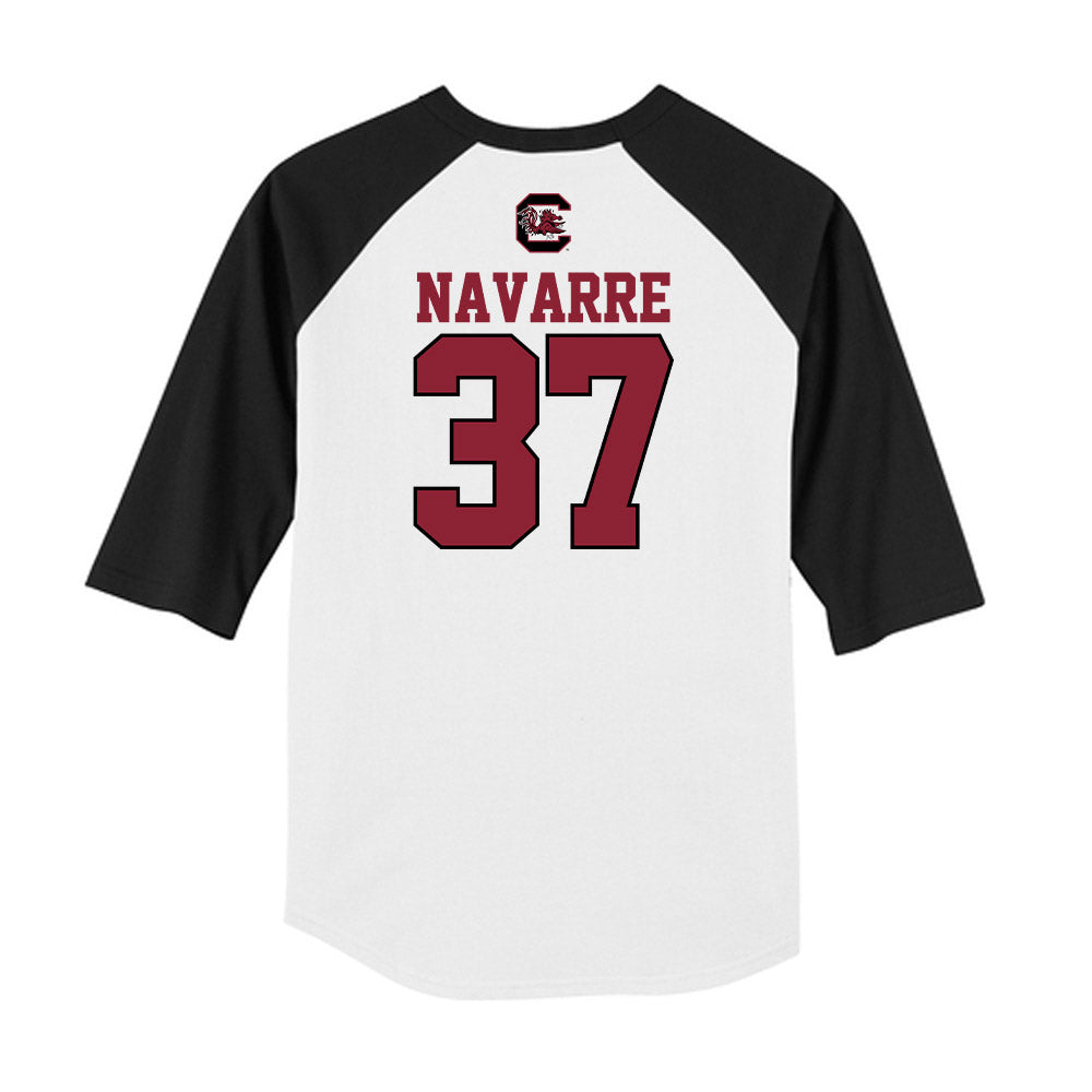 South Carolina - NCAA Baseball : Bryce Navarre - USA Raglan Shirt-1