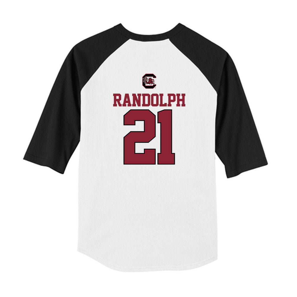 South Carolina - NCAA Baseball : Jake Randolph - USA Youth Raglan T-Shirt-1