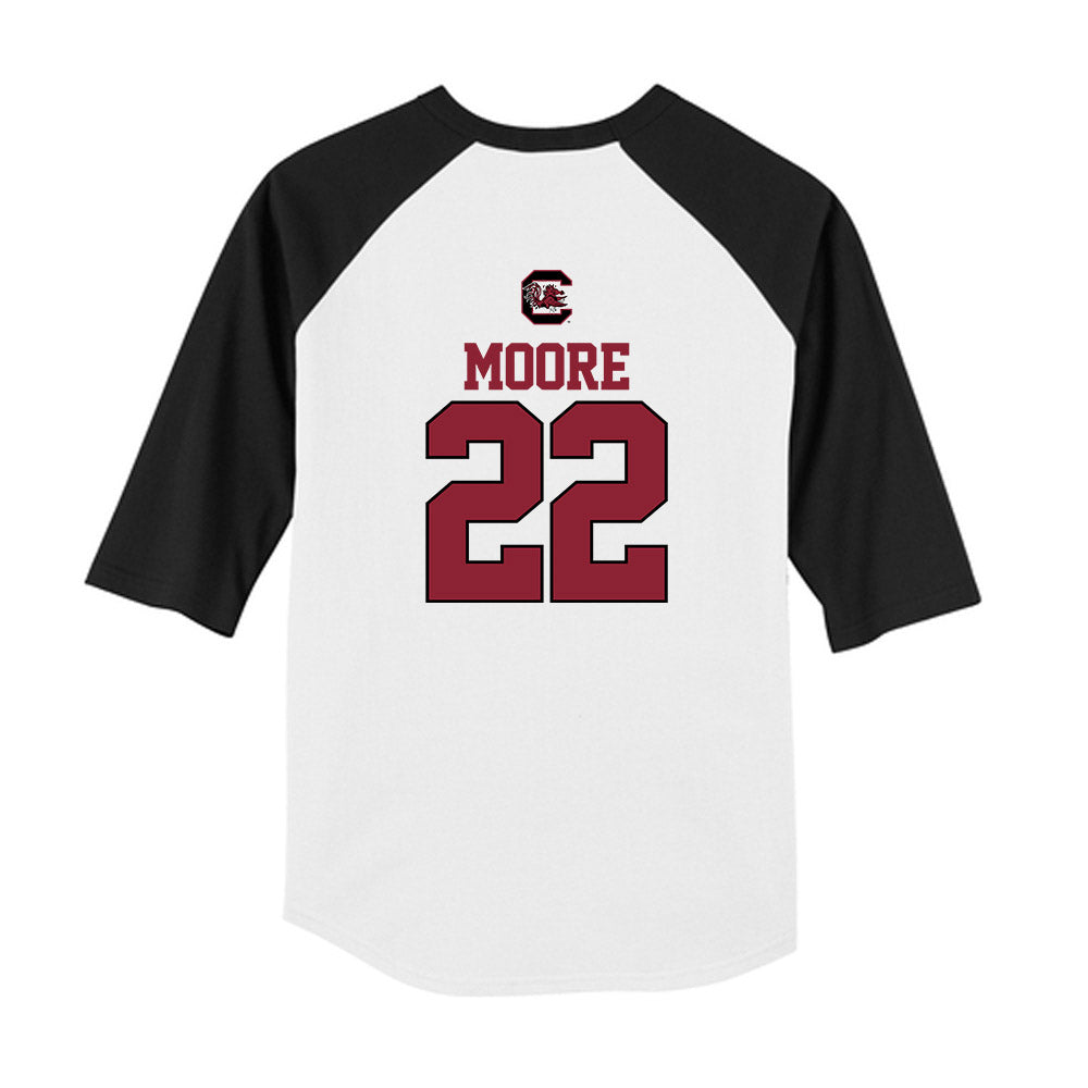 South Carolina - NCAA Baseball : Reese Moore - USA Youth Raglan T-Shirt-1