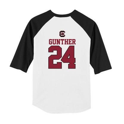 South Carolina - NCAA Baseball : Josh Gunther - USA Youth Raglan T-Shirt-1