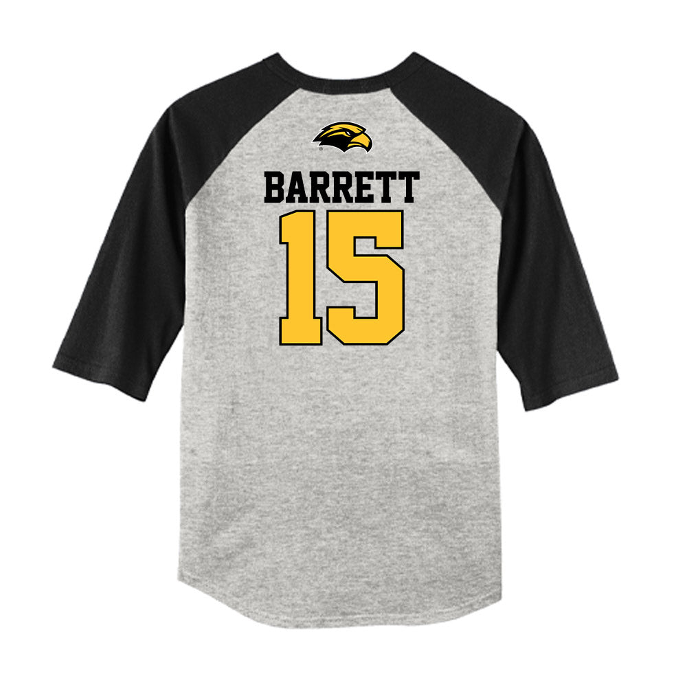 Southern Miss - NCAA Baseball : Drey Barrett - USA Raglan Shirt-1