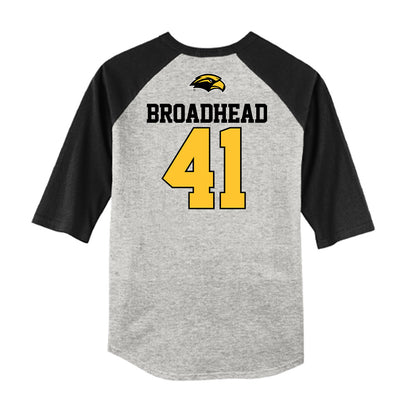 Southern Miss - NCAA Baseball : Teague Broadhead - USA Raglan Shirt-1