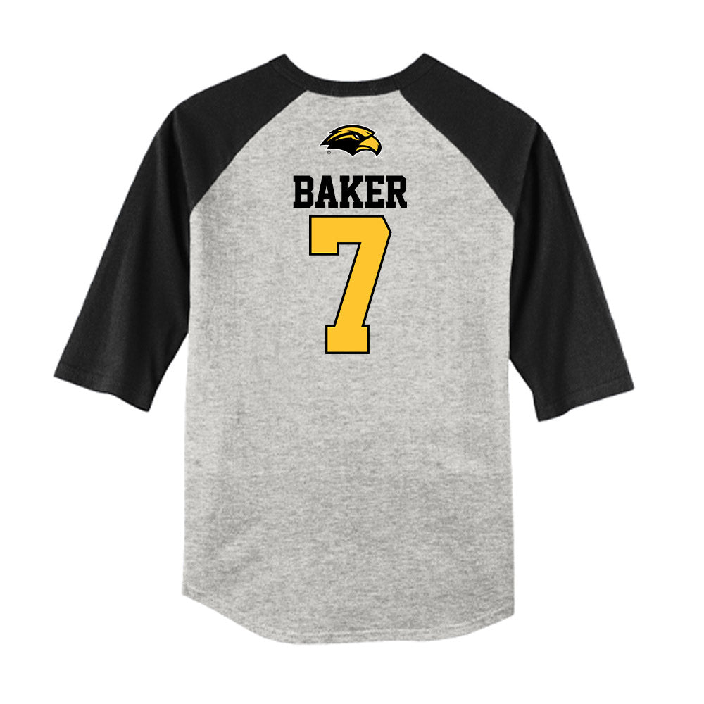 Southern Miss - NCAA Baseball : Cade Baker - USA Raglan Shirt-1