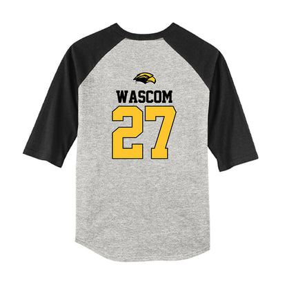 Southern Miss - NCAA Baseball : Micah Wascom - USA Youth Raglan T-Shirt-1