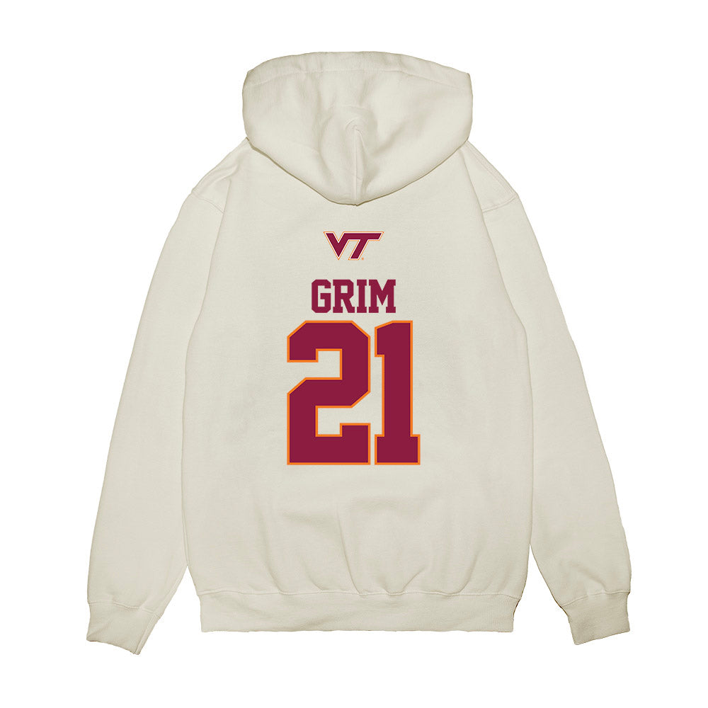 Virginia Tech - NCAA Baseball : Ethan Grim - USA Premium Hooded Sweatshirt-1