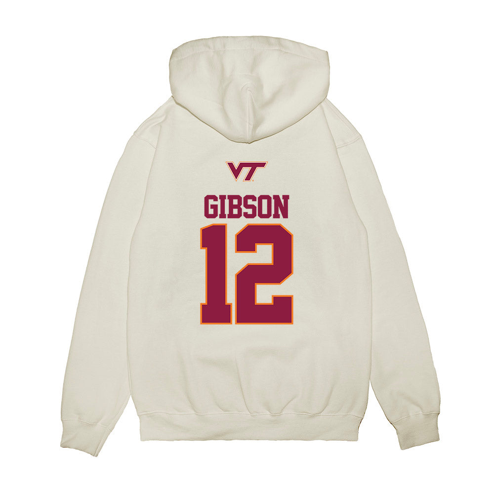 Virginia Tech - NCAA Baseball : Ethan Gibson - USA Premium Hooded Sweatshirt-1