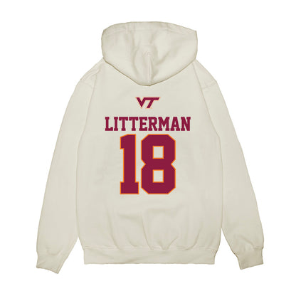 Virginia Tech - NCAA Baseball : Hudson Litterman - USA Premium Hooded Sweatshirt-1