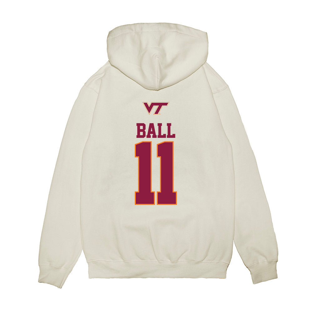 Virginia Tech - NCAA Baseball : Ethan Ball - USA Premium Hooded Sweatshirt-1